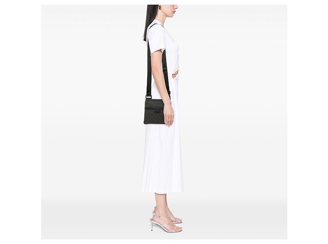 Borsa a tracolla Gucci Black GG Supreme Nero - vista 6
