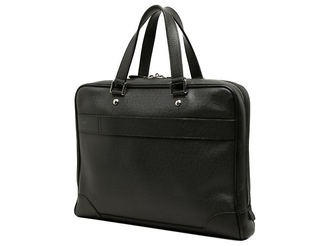 Louis Vuitton Black Taiga Igor Briefcase Negro - vista 2