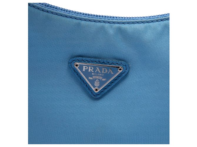 Prada Blue Mini Tessuto Re Edition 2000 Schultertasche Blau - Ansicht 5