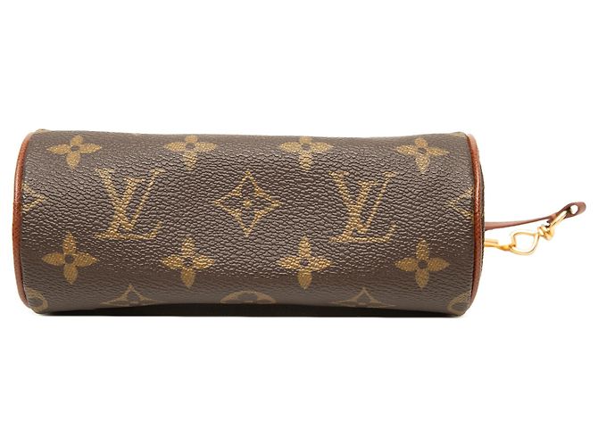 Louis Vuitton Brown Monogram Papillon Pochette Castaño - vista 3