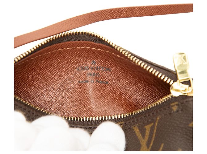 Louis Vuitton Brown Monogram Papillon Pochette Castaño - vista 5