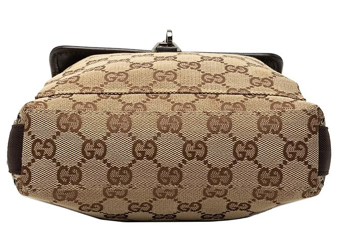 Borsa a tracolla Gucci Jackie in tela GG beige - vista 3