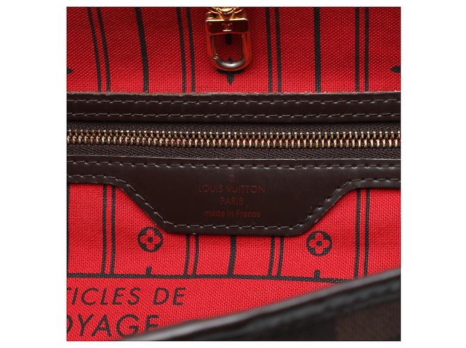 Louis Vuitton Brown Damier Ebene Neverfull GM Castaño - vista 5