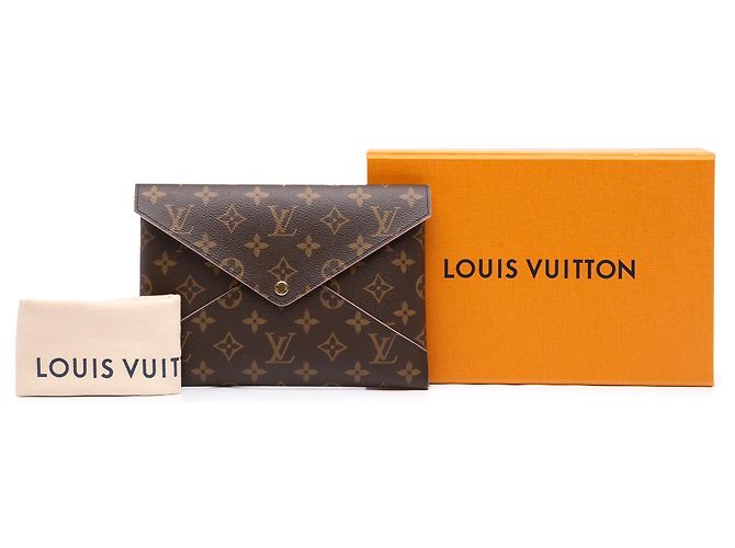 Louis Vuitton Brown Monogram Pochette Kirigami GM Castaño - vista 7