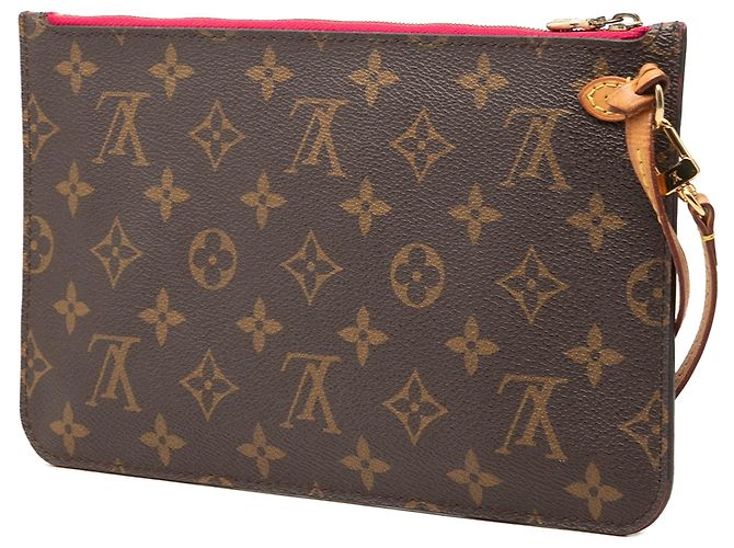 Pouch Louis Vuitton Brown Monogram Neverfull MM Marrone - vista 2