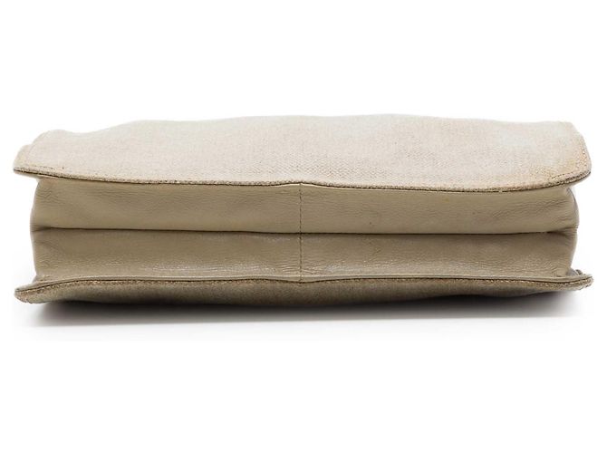 Tote Chanel Beige CC Canvas com alças de madeira Bege - vista 3