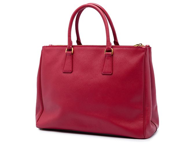 Prada Galleria Double Zip Tote Large aus Saffiano Leder in Rot - Ansicht 2