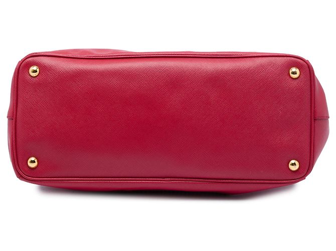 Prada Galleria Double Zip Tote Large aus Saffiano Leder in Rot - Ansicht 3