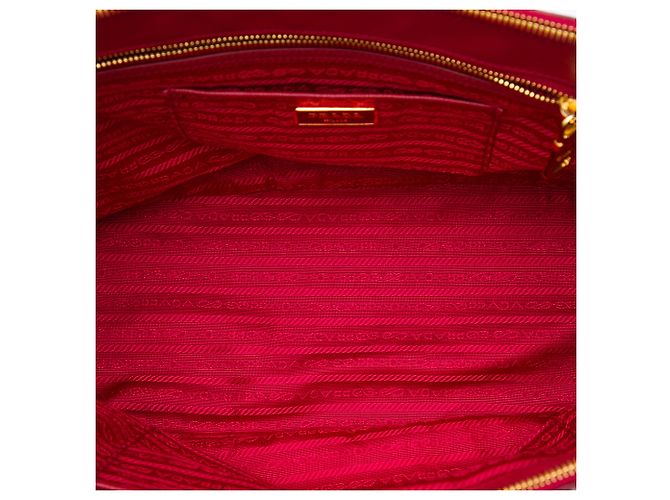 Prada Galleria Double Zip Tote Large aus Saffiano Leder in Rot - Ansicht 4