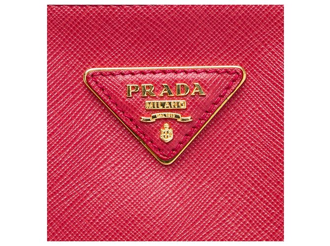 Prada Galleria Double Zip Tote Large aus Saffiano Leder in Rot - Ansicht 5
