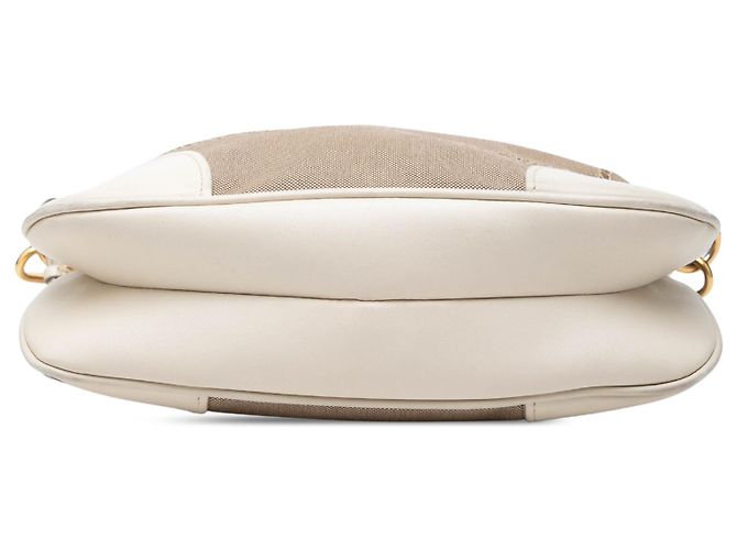Prada Borsa a tracolla in tela Canapa beige con logo - vista 3