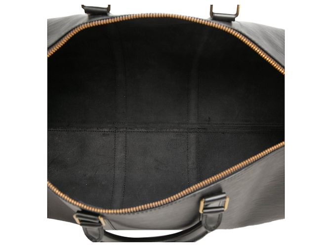 Louis Vuitton Black Epi Keepall 50 Schwarz - Ansicht 4