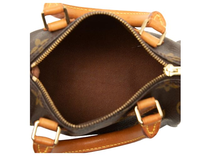 Louis Vuitton Brown Monogram Nano Speedy Dating Marrone - vista 4