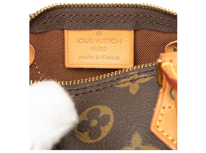 Louis Vuitton Brown Monogram Nano Speedy Dating Marrone - vista 5