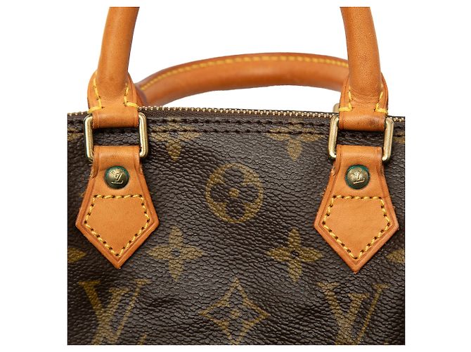 Louis Vuitton Brown Monogram Nano Speedy Dating Marrone - vista 7