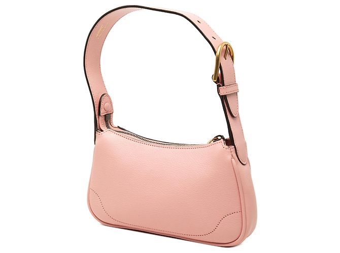 Borsa a spalla Gucci Aphrodite Mini in pelle di capra rosa - vista 2