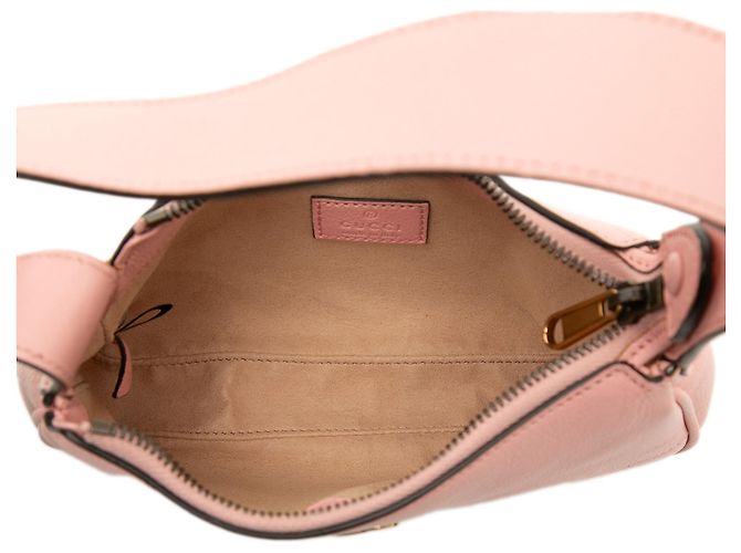 Borsa a spalla Gucci Aphrodite Mini in pelle di capra rosa - vista 4