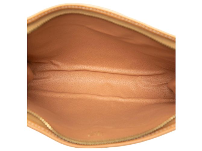 Céline Clutch Celine Brown Macadam Coated Canvas Marrone - vista 4