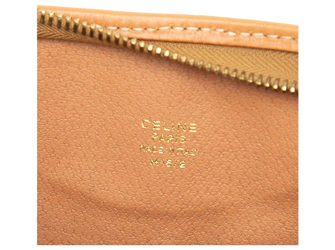 Céline Clutch Celine Brown Macadam Coated Canvas Marrone - vista 5