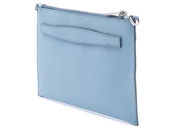Sac à épaule Prada Blue Saffiano Bleu Bleu clair - vue 2