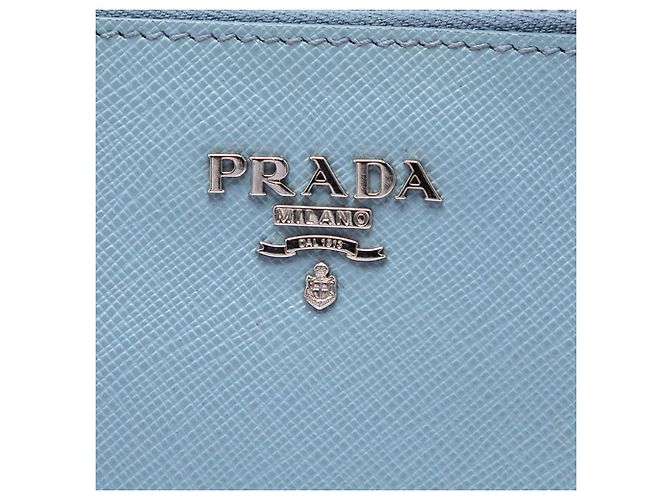 Sac à épaule Prada Blue Saffiano Bleu Bleu clair - vue 5