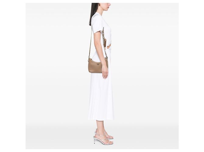 Prada Beige Saffiano Lux Re Edition 2005 Satchel Handtasche - Ansicht 6