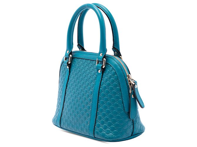 Borsa Dome Mini Microguccissima Blu Gucci Turchese - vista 2