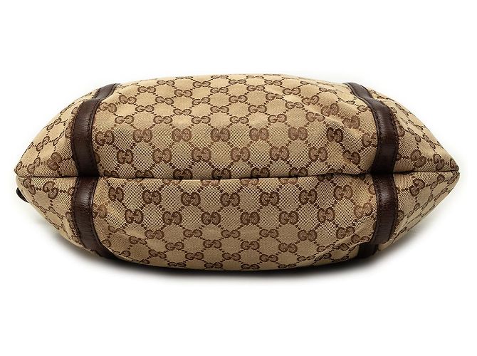 Gucci Borsa Hobo Techno Horsebit in canvas GG beige - vista 3