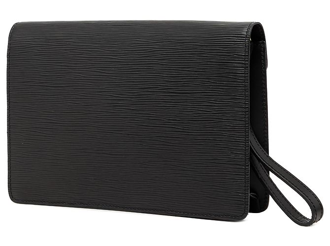 Louis Vuitton Black Epi Pochette Sellier Dragonne Nero - vista 2