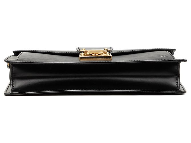 Louis Vuitton Black Epi Pochette Sellier Dragonne Nero - vista 3