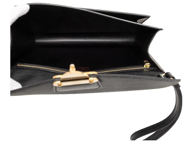 Louis Vuitton Black Epi Pochette Sellier Dragonne Nero - vista 4