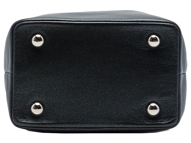 Vanity Beauty case Chanel Black CC in pelle di vitello metallizzata Nero - vista 3