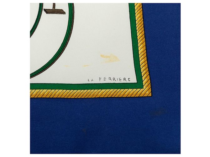 Foulard di seta Hermès White Les Voitures a Transformation 90 Bianco - vista 3