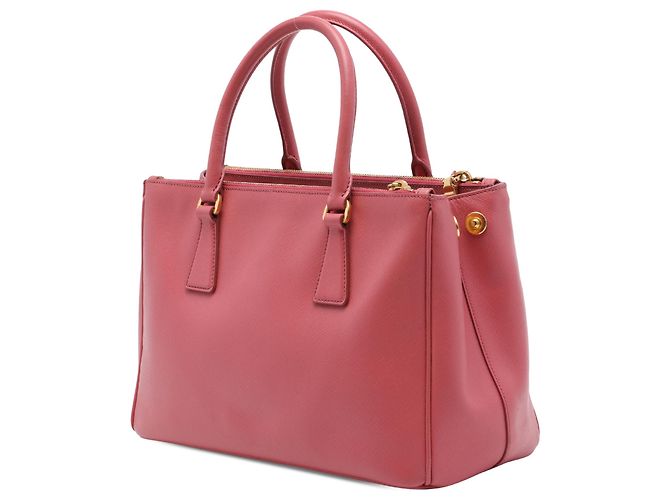 Prada Galleria Double Zip Tote Medium Saffiano Lux Rosa Pink - Ansicht 2