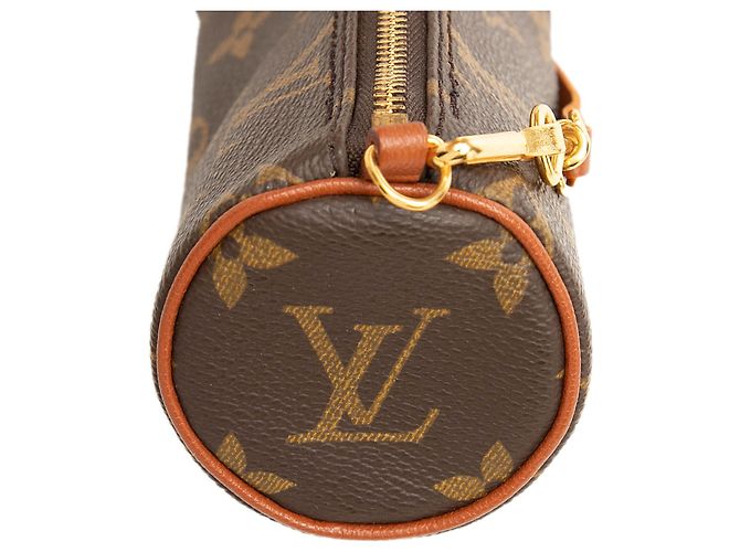 Louis Vuitton Brown Monogram Papillon Pochette Castaño - vista 5