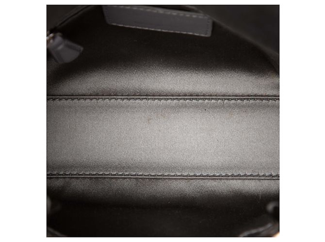 Autre Marque Mini Lady Dior in raso grigio con motivo Cannage e cristalli Marrone - vista 4