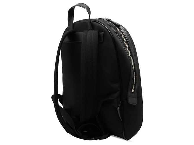 Mochila Gucci de lona Techno negra con banda Web Negro - vista 2