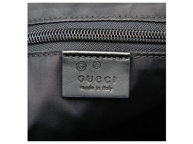 Mochila Gucci de lona Techno negra con banda Web Negro - vista 5