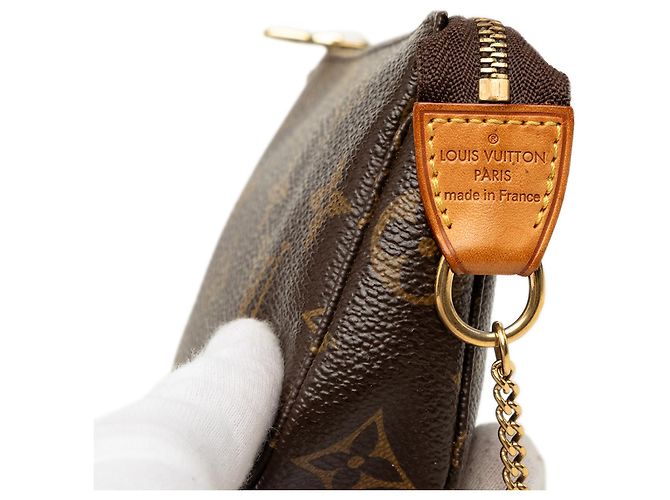 Louis Vuitton Brown Monogram Mini Pochette Accessoires Marron - vista 5