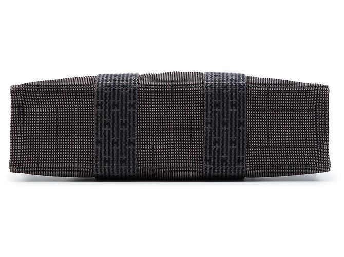 Hermès Gray Canvas Herline PM Marrom - vista 3