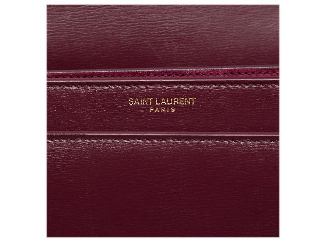 Autre Marque Saint Laurent Red Medium Calfskin Monogram Sunset Crossbody Rosso Bordò - vista 5