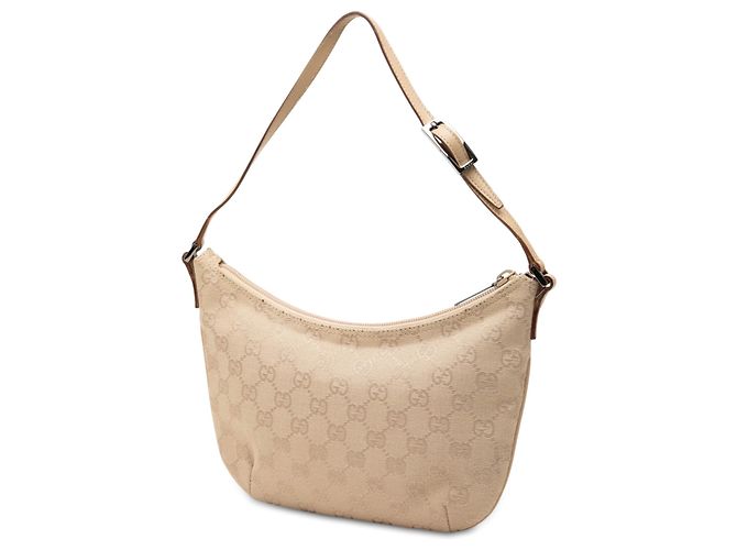 Borsa a tracolla Gucci in tela GG beige - vista 2
