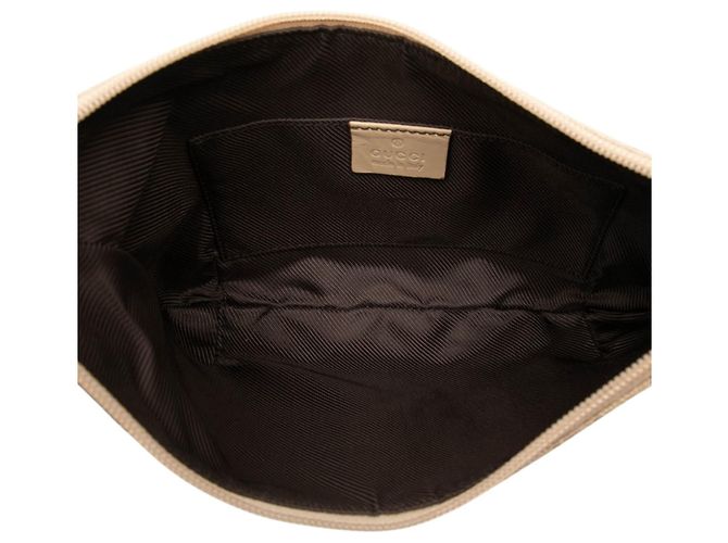 Borsa a tracolla Gucci in tela GG beige - vista 4