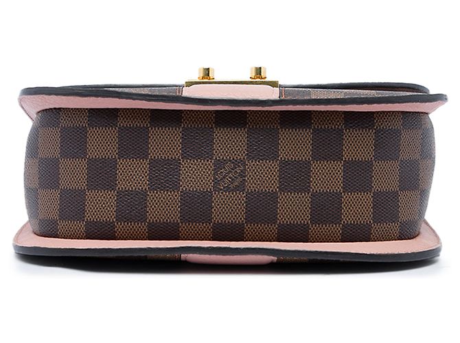 Louis Vuitton Brown Damier Ebene Cuir Taurillon Wight Castaño - vista 3
