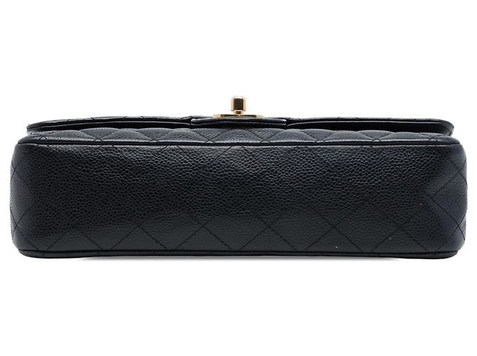 Chanel Black Medium Classic Caviar Double Flap Nero - vista 3
