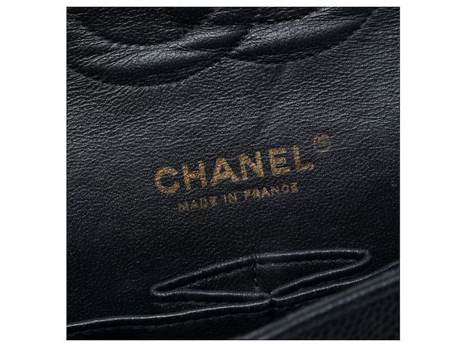 Chanel Black Medium Classic Caviar Double Flap Nero - vista 5