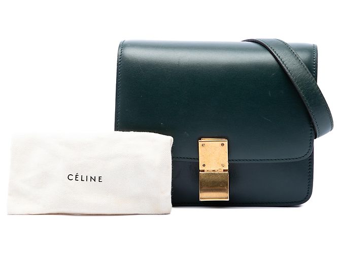 Céline Celine Green Small Calfskin Classic Box Grün Dunkelgrün - Ansicht 7
