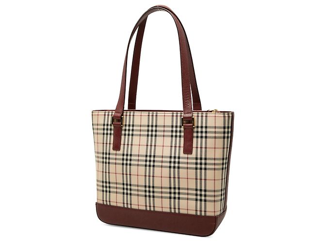 Burberry Beige House Check Canvas Tote - Ansicht 2
