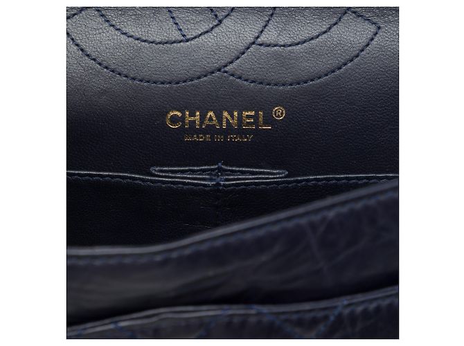 Chanel Blue Quilted Aged Calfskin Reissue 2.55 Double Flap 226 Blu navy - vista 5