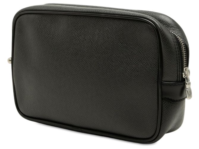 Louis Vuitton Black Taiga Pochette Kaluga Negro - vista 2